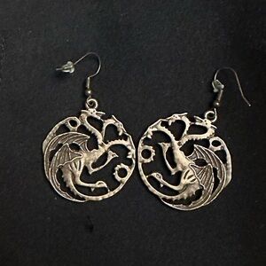 Brass Dragon Targaryen Earrings Reversible!